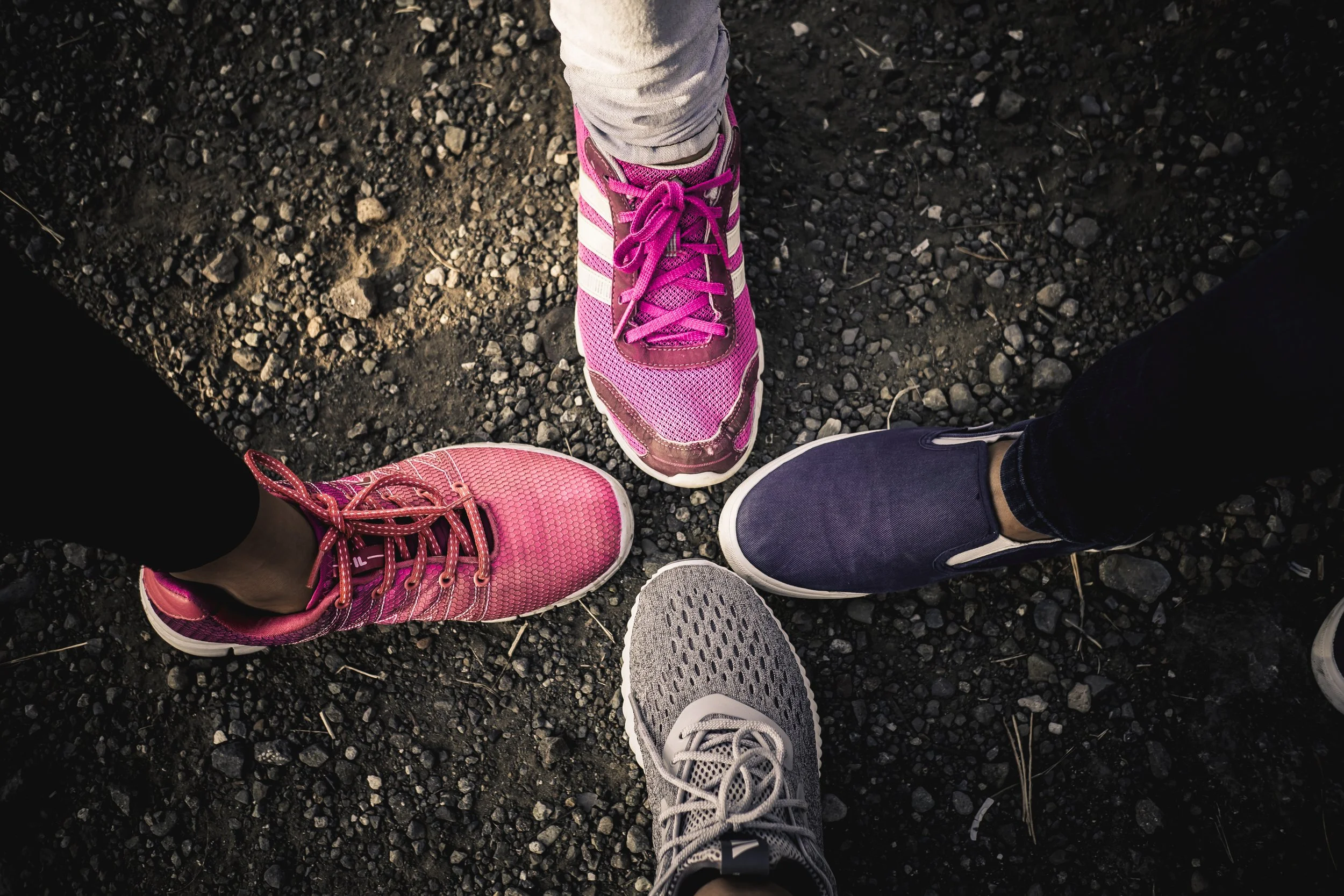 Training shoes on the ground — ready to move